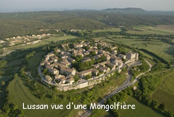 Vue montgolfiere lussan